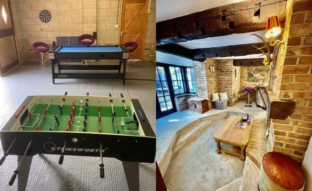 the games room in Brooks Cottage