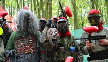 Zombie paintball